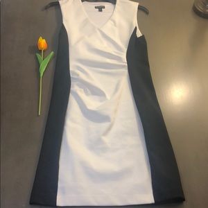 Black and white dress.